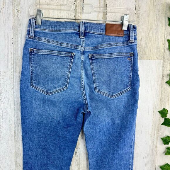 Madewell Women 9" Mid-Rise Skinny Crop Jeans Button Front 29 - Picture 5 of 9